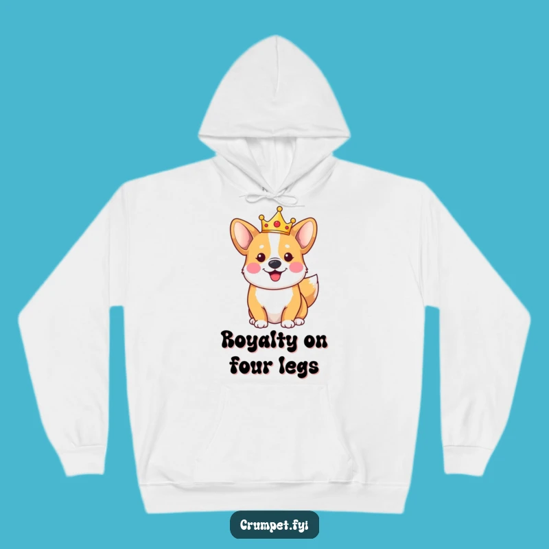 Funny Corgi Hoodie - Cozy Royal Crown Sweatshirt for Dog Lovers