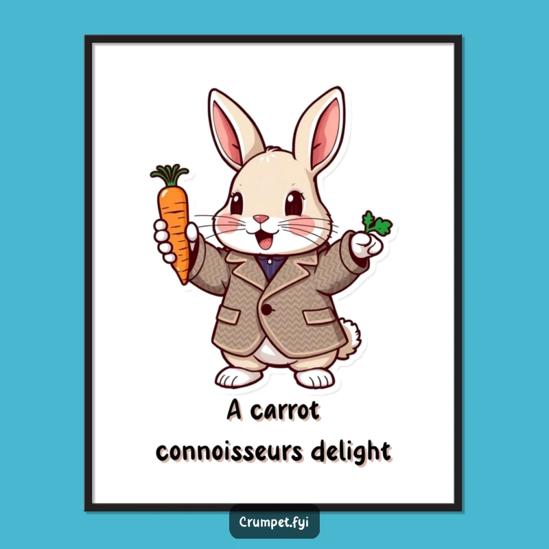 Free Printable Wall Art: Tweed Rabbit Art, Humorous Downloadable Decor
