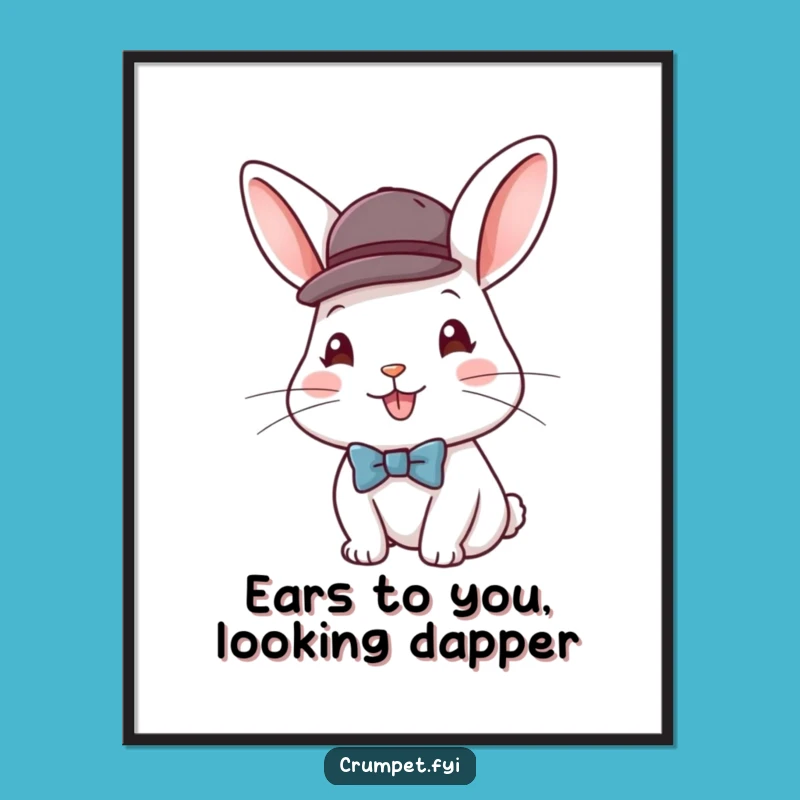 Free Printable Wall Art: Dapper Rabbit, Classy Downloadable Decor
