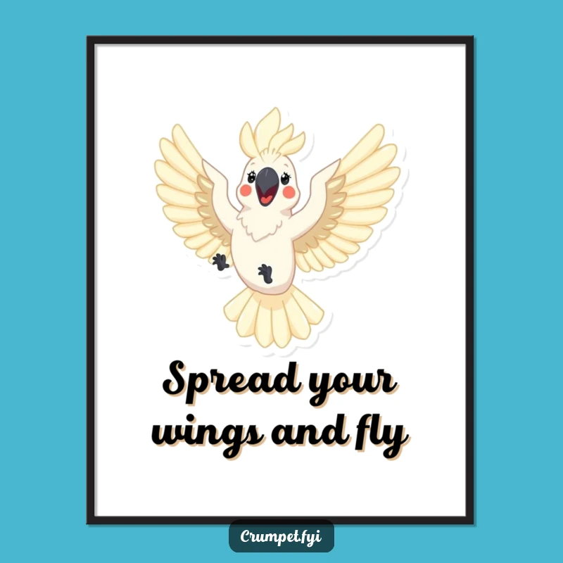Free Printable Cockatoo Wall Art - Flying High Downloadable Decor