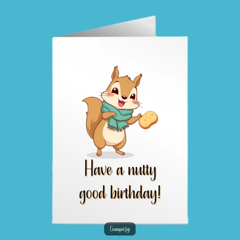 Free Printable Birthday Card: Jiving Squirrel, Crumpet Dance, Funny Downloadable Gift