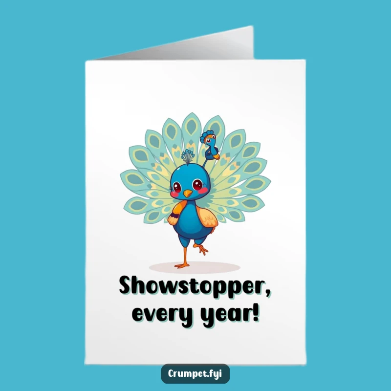 Free Printable Birthday Card: Proud Peacock Shines, A Fabulous Downloadable Gift