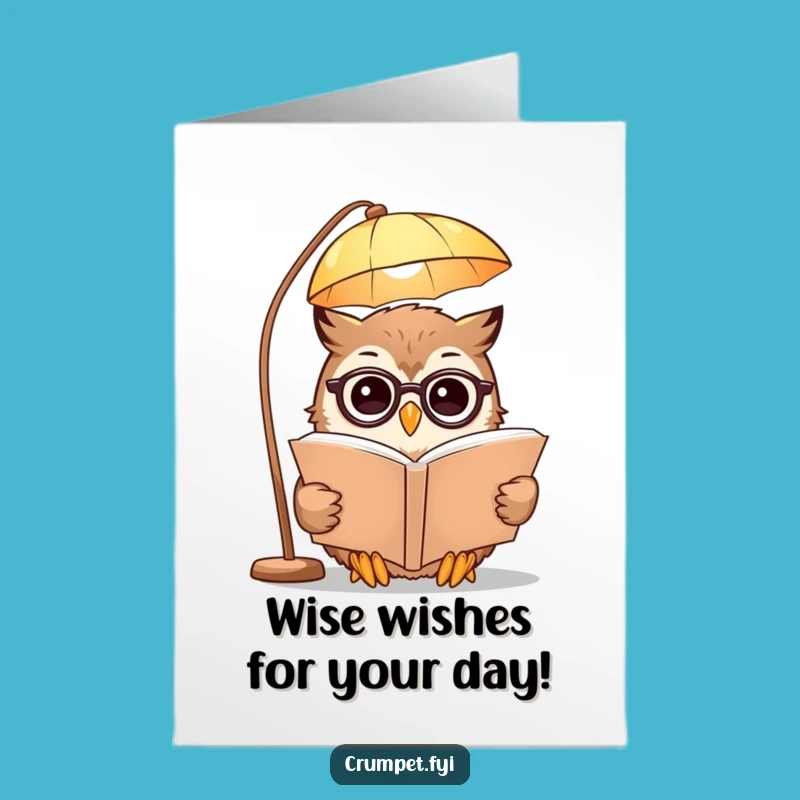 Free Printable Owl Birthday Card - Wise Downloadable Gift for a Scholarly Celebration