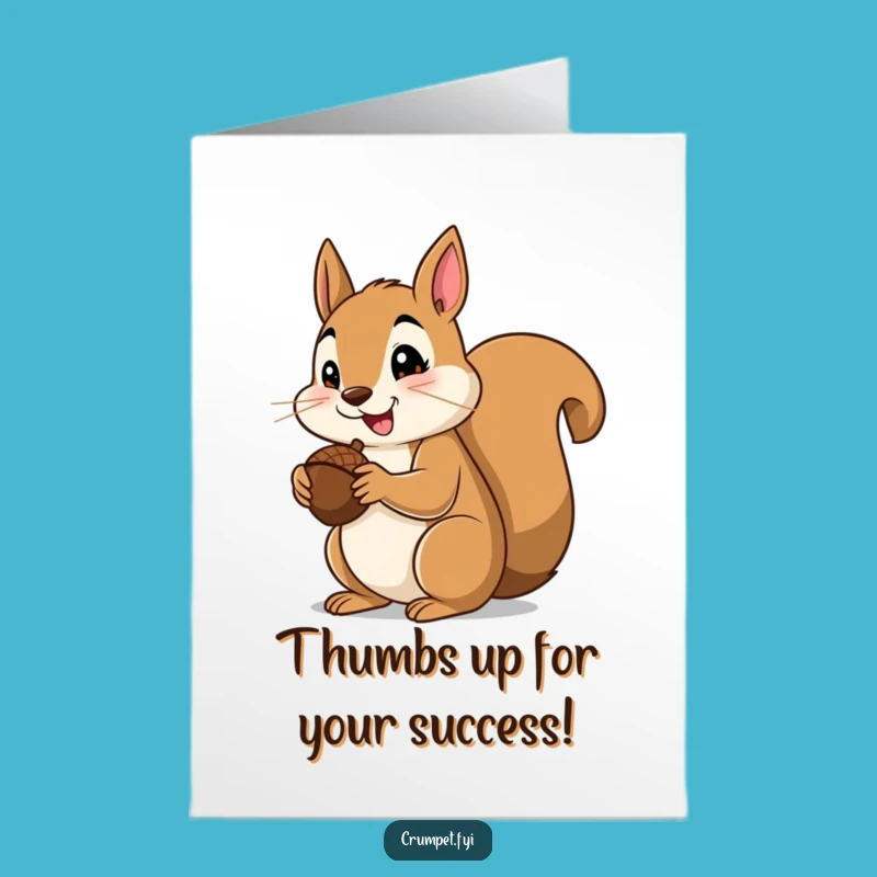 Free Printable Funny Squirrel Card: Acorn Achievement Downloadable Gift for Big Wins