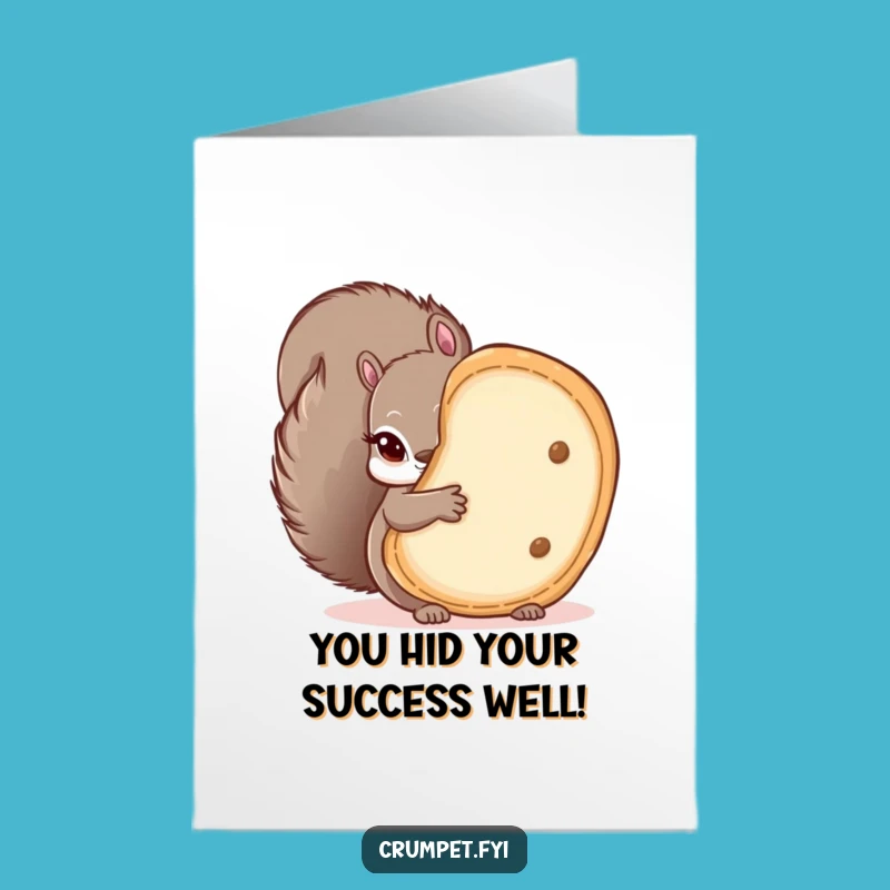 Free Printable Congrats Card: Sneaky Squirrel, Celebrate with Downloadable Charm