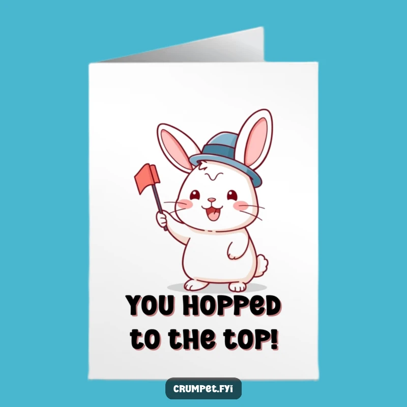 Free Printable Rabbit Congrats Card - Joyful Downloadable Gift for Big Wins
