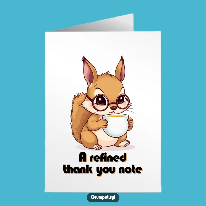 Free Printable Thank You Card: Monocle Squirrel, Funny Downloadable Gift