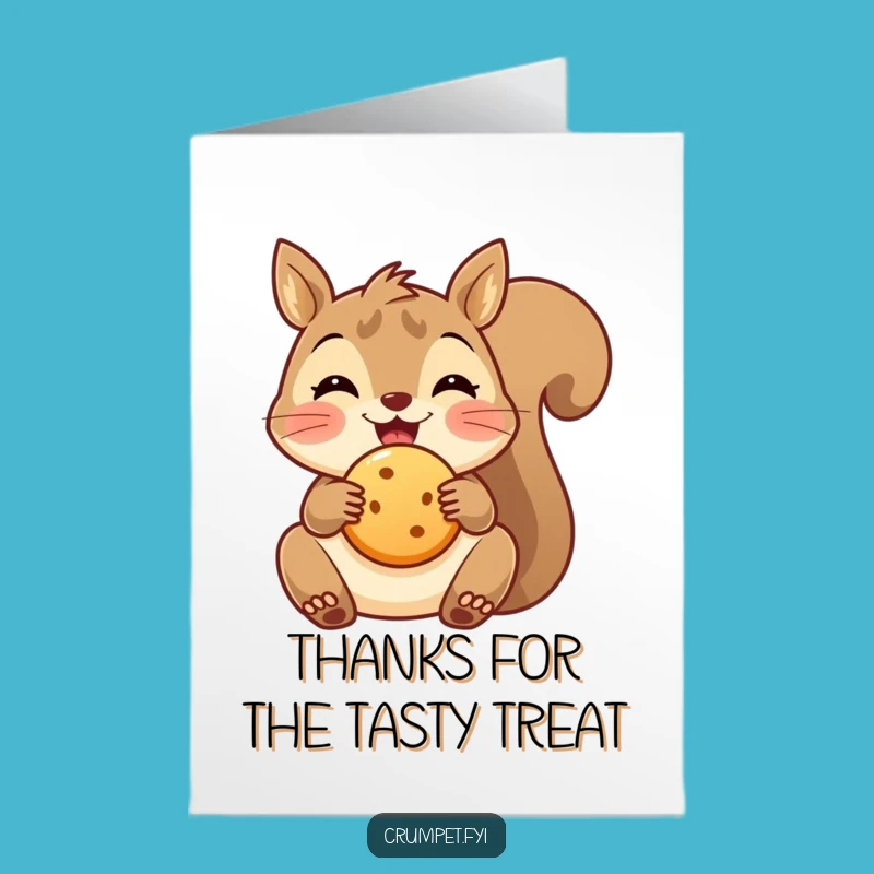 Free Printable Thank You Card: Squirrel Biscuit, Grateful Humor Downloadable