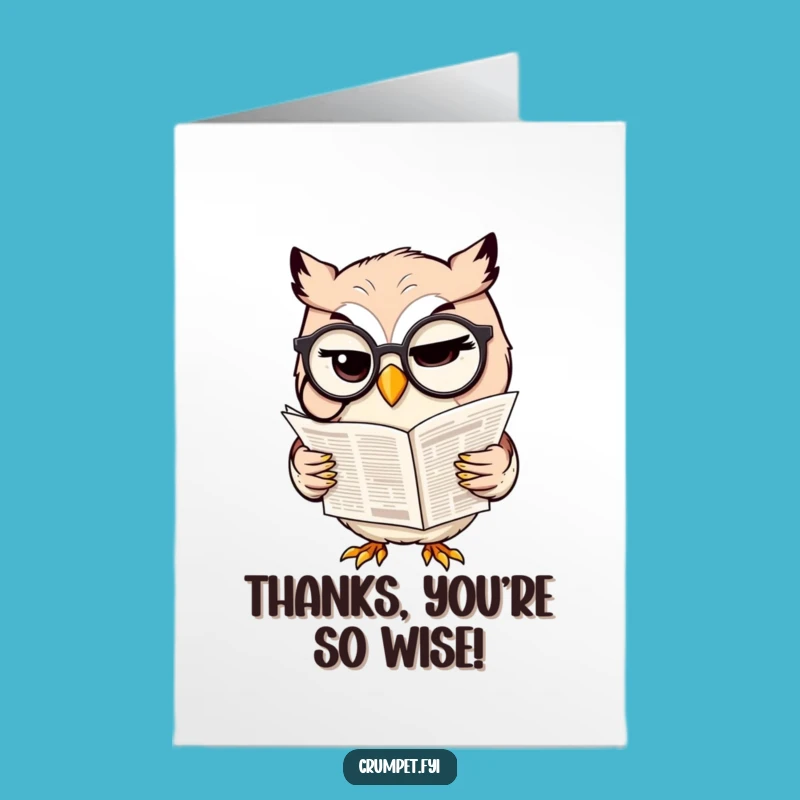 Free Printable Owl Thank You Card: Express Gratitude with Witty Charm