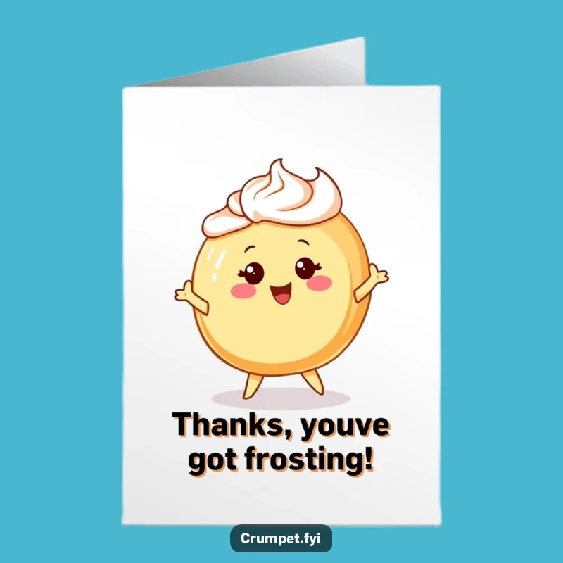Free Printable Thank You Card: Danish Pastry Gratitude Humor Downloadable Gift
