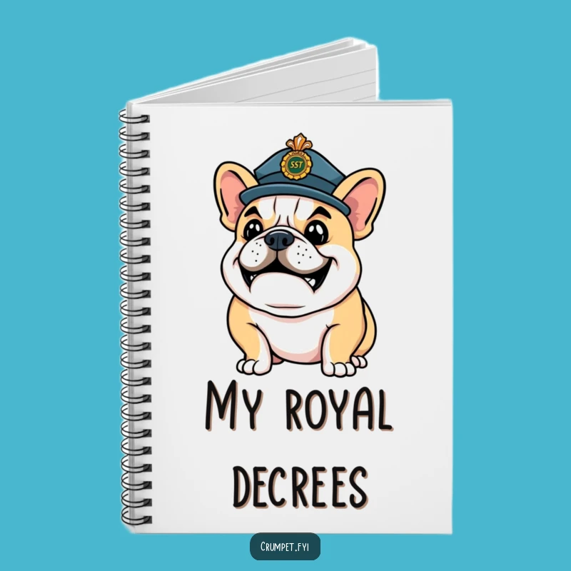 Funny Bulldog Ceremony Notebook: Confident Notes, Regal Style, Handy Funny Gift!