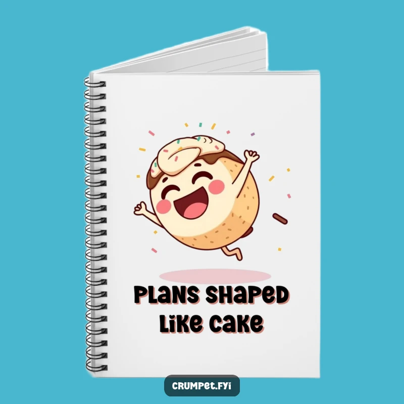 Funny Coffee Cake Cartwheel Notebook: Jot Down Ideas with Hilarious Pastry Energy