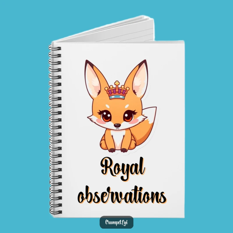 Funny Fox Royal Crest Notebook - Jot Down Ideas with Humor