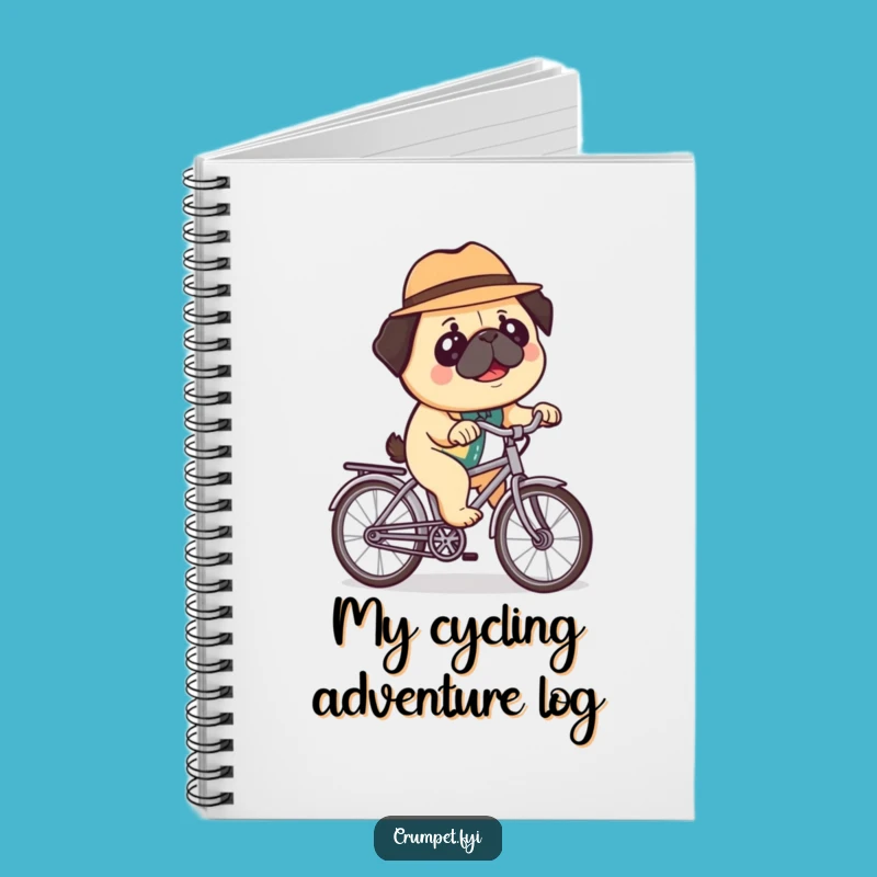 Funny Pug Bicycle Notebook - Jot Down Ideas with Cycling Fun!