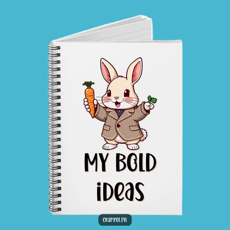 Funny Rabbit Pointing Carrot Notebook: Tweed Enthusiasm Journal Gift