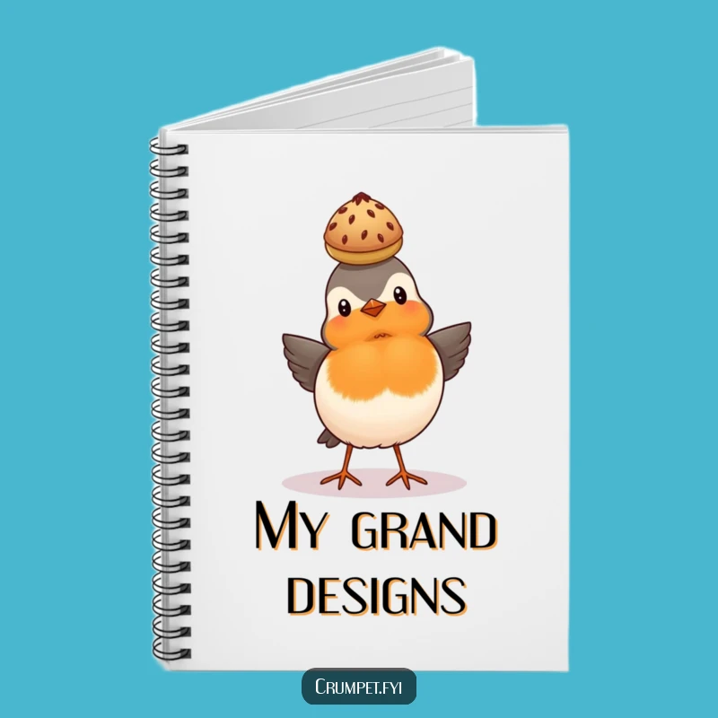 Funny Robin Scone Notebook: British Bird Journal, Cute Funny Gift