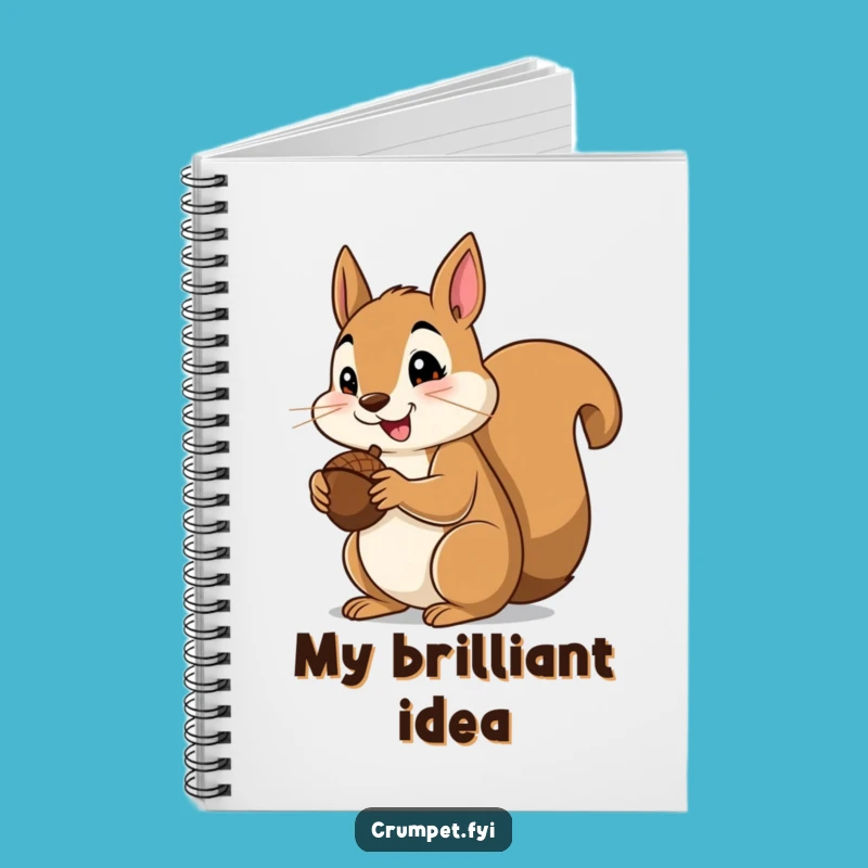 Funny Squirrel Notebook, Acorn Journal for Happy Thoughts and Ideas