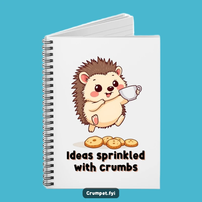 Funny Hedgehog Notebook: Hilarious Tea & Biscuit Journal, Perfect Gift
