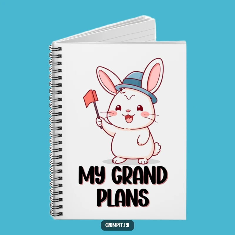 Funny Rabbit Notebook: Jot Down Ideas with Bowler Hat & Flag Flair - Great Funny Gift!