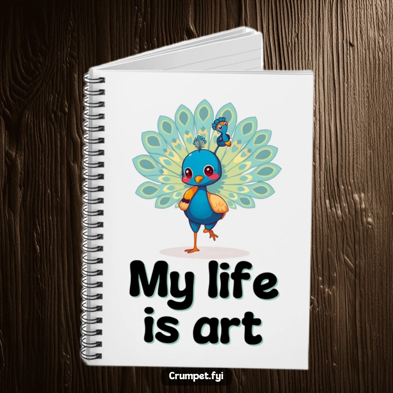 Funny Peacock Notebook: A strutting peacock proudly displays its feathers, ideal for writing and a beautiful funny gift.