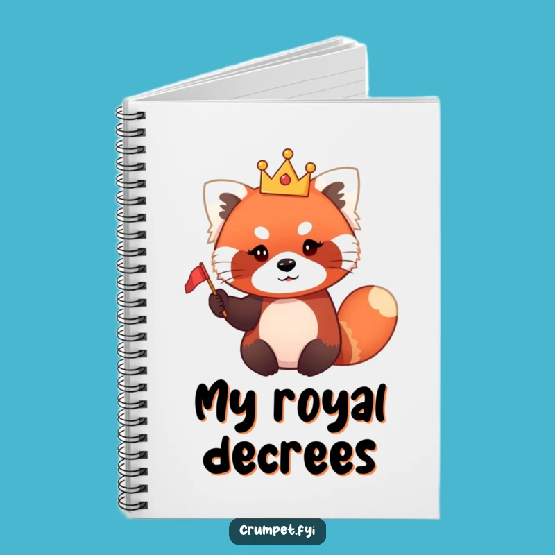 Funny Red Panda King Notebook - Jot Down Royal Ideas