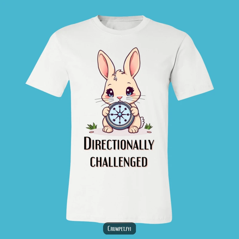 Funny Rabbit Compass T-Shirt: Embrace Your Curiosity with This Hilarious Explorer Tee
