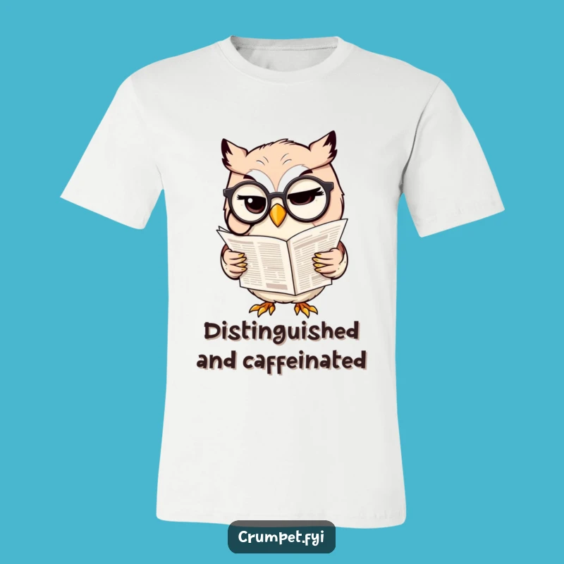 Funny Owl Monocle T-Shirt: Dapper Design, Hilarious and Stylish Gift