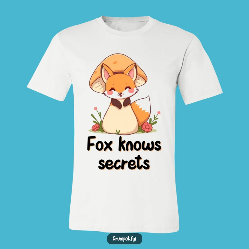 Funny Fox Mushroom T-Shirt, Playful Woodland Print for Casual Giggles