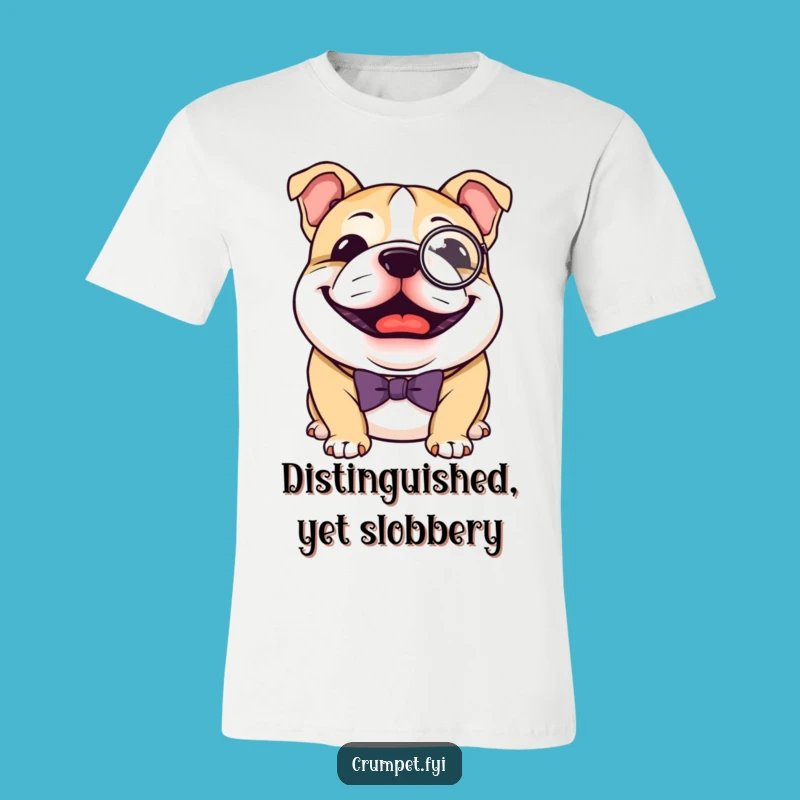 Funny Bulldog Monocle T-Shirt: Unleash Your Inner Gentleman with This Humorous Tee