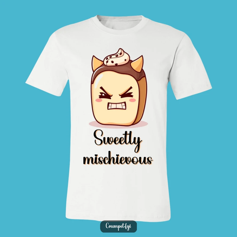 Funny Pain Au Chocolat T-Shirt: Winking Pastry for Devilish Style