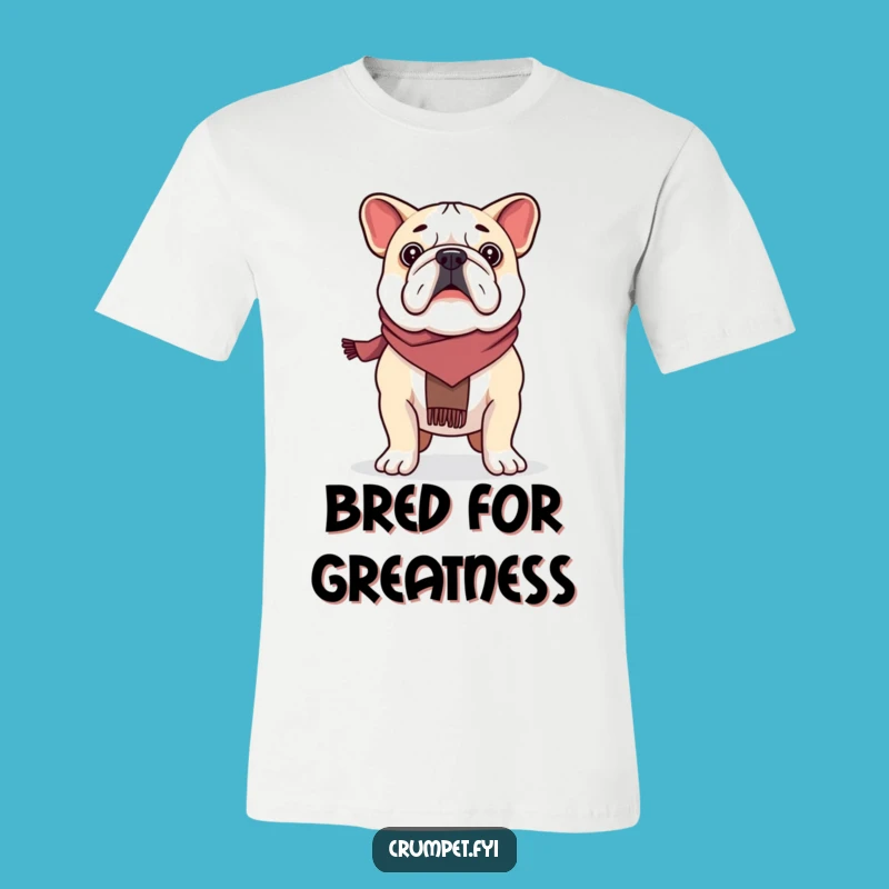 Funny Proud Bulldog Scarf Wearer T-Shirt: Bold Style for Dog Enthusiasts