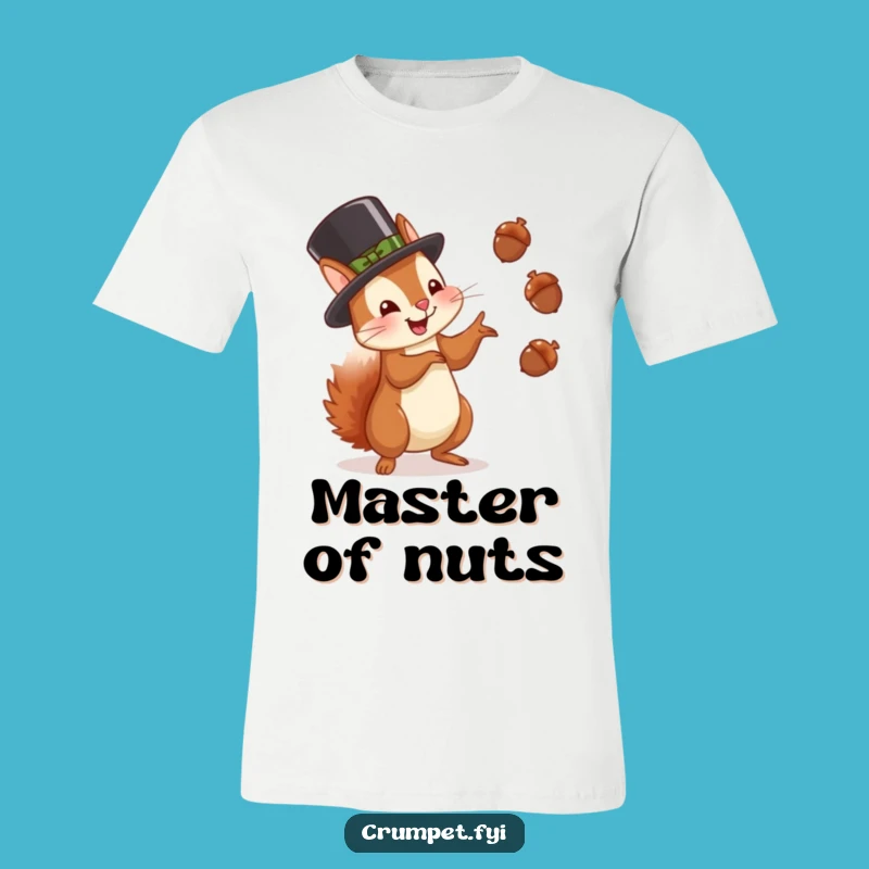 Funny Squirrel Juggling T-Shirt: Glee Hat Nutty Tee for Comedians