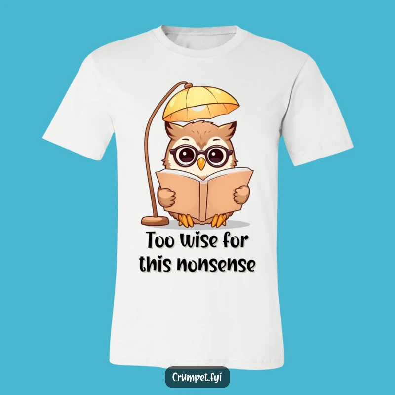 Funny Owl T-Shirt: Spectacled Reader - Comfy & Wise Funny Gift!