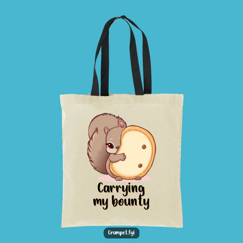 Funny Squirrel Peeking Tote Bag, Carry Your Treats with a Wink