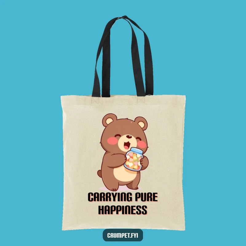 Funny Bear Sweets Tote Bag - Stout Holder, Enthusiastic Carry-All, Perfect Gift for Treat Lovers