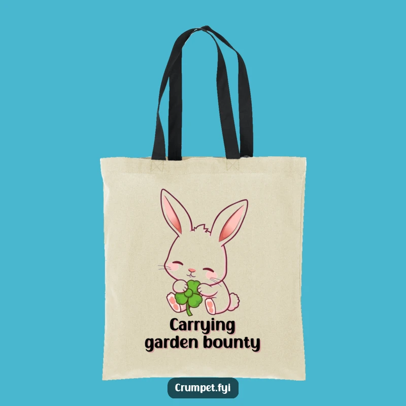 Funny Garden Rabbit Flower Tote Bag - Adorable & Hilarious Nature Accessory