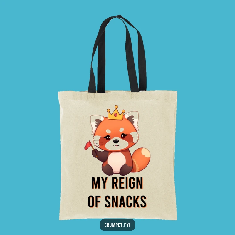 Funny Red Panda King Tote Bag - Royal & Adorable Carry-All