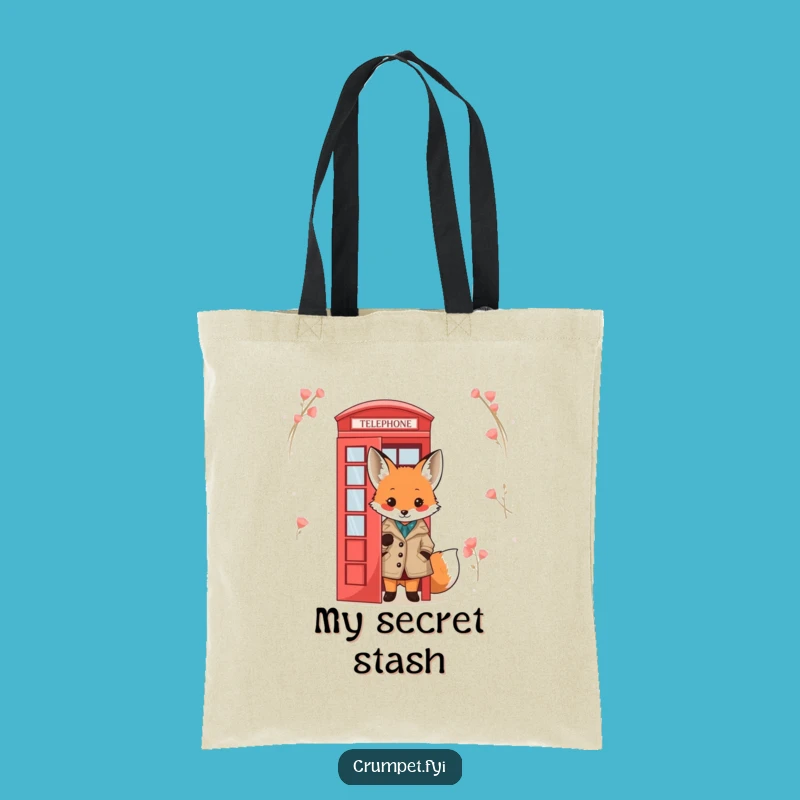 Funny Fox Tote Bag: Tweed Jacket Carryall, Hilarious London Gift